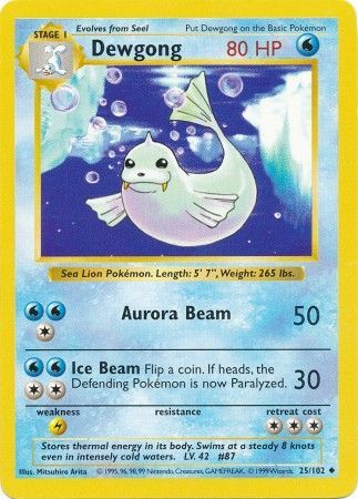 Dewgong (25/102) [Base Set Shadowless Unlimited] | Good Games North