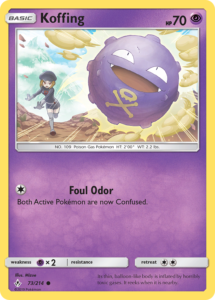 Koffing (73/214) [Sun & Moon: Unbroken Bonds] | Good Games North