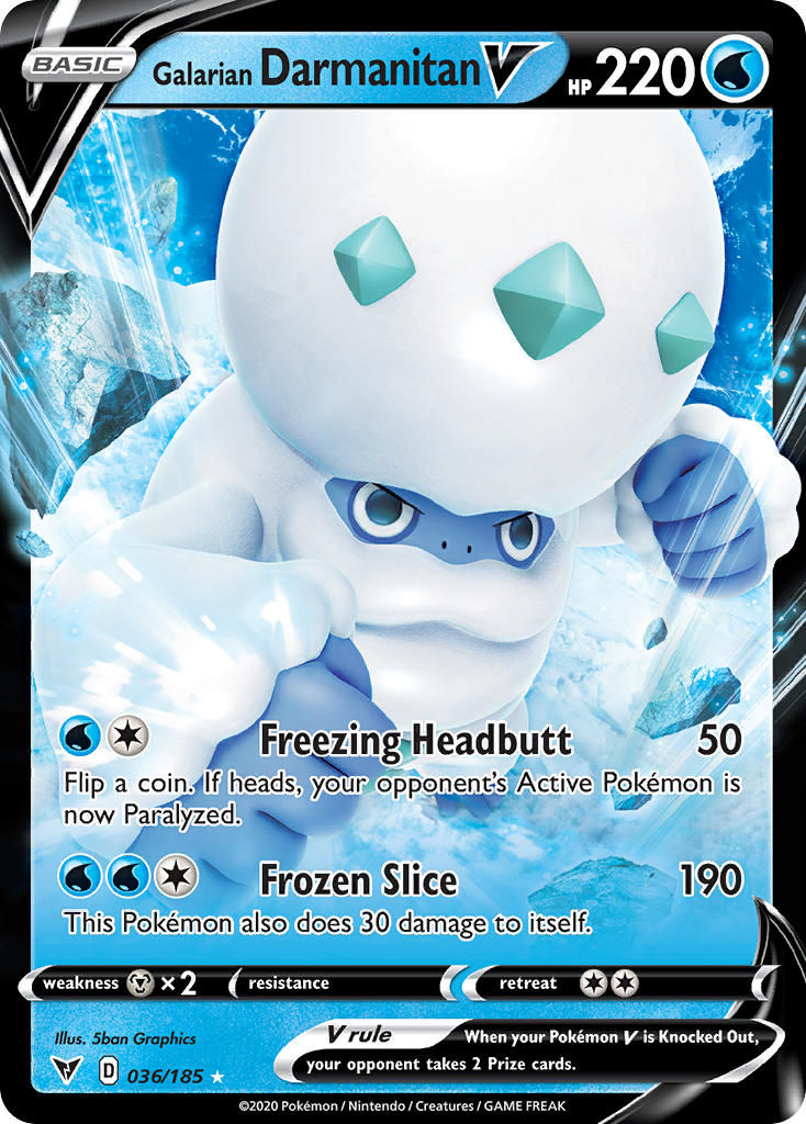 Galarian Darmanitan V (036/185) [Sword & Shield: Vivid Voltage] | Good Games North