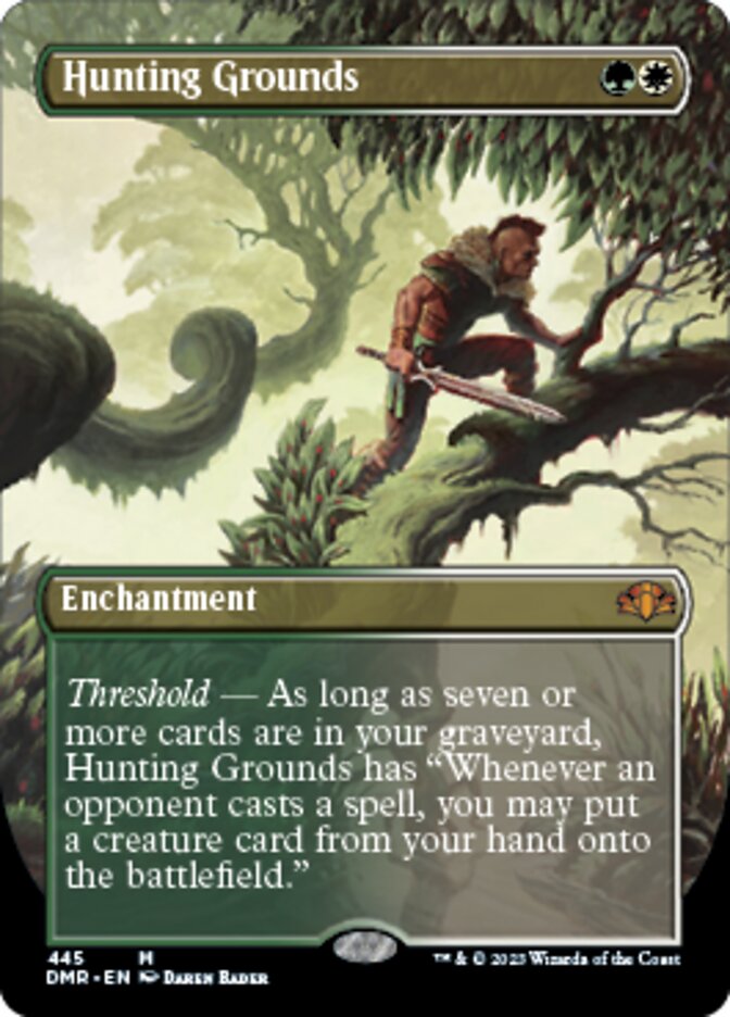 Hunting Grounds (Borderless Alternate Art) [Dominaria Remastered] | Good Games North