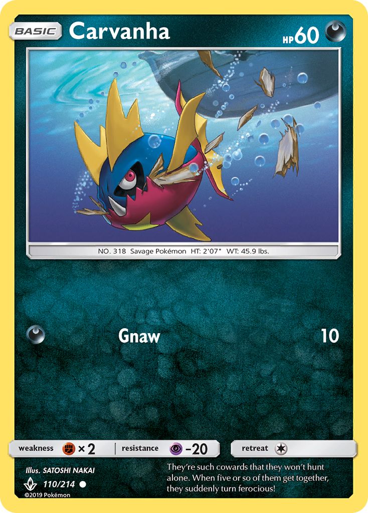 Carvanha (110/214) [Sun & Moon: Unbroken Bonds] | Good Games North