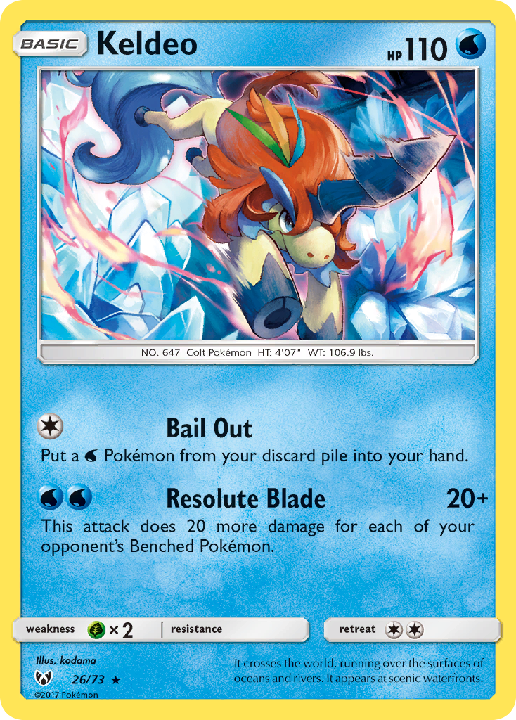 Keldeo (26/73) [Sun & Moon: Shining Legends] | Good Games North