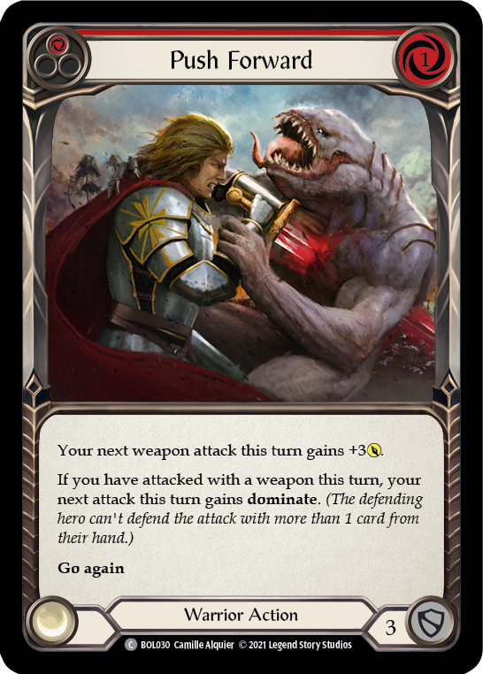 Push Forward (Red) [BOL030] (Monarch Boltyn Blitz Deck) | Good Games North