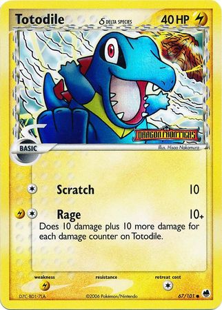 Totodile (67/101) (Delta Species) (Stamped) [EX: Dragon Frontiers] | Good Games North