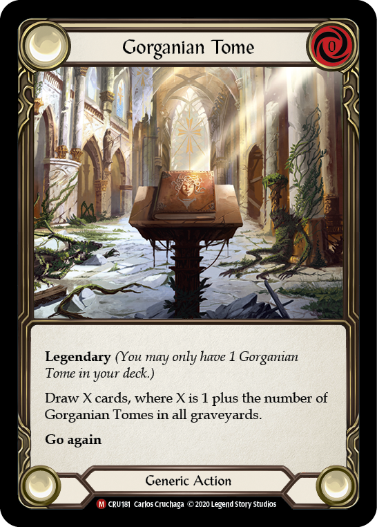 Gorganian Tome [CRU181] 1st Edition Rainbow Foil | Good Games North