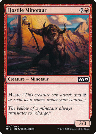 Hostile Minotaur [Core Set 2019] | Good Games North