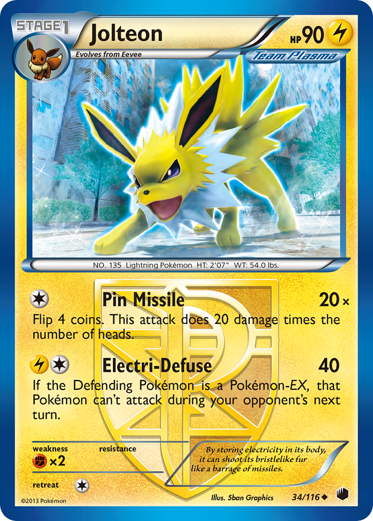 Jolteon (34/116) [Black & White: Plasma Freeze] | Good Games North