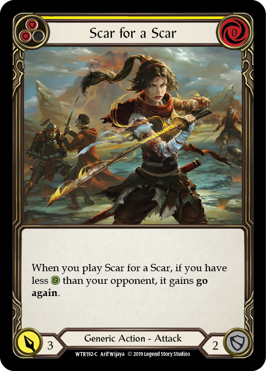 Scar for a Scar (Yellow) [WTR192-C] Alpha Print Normal | Good Games North