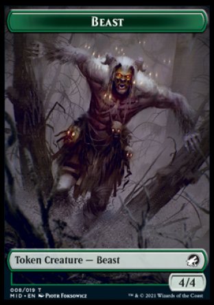 Beast (008) // Spider Double-sided Token [Innistrad: Midnight Hunt Tokens] | Good Games North