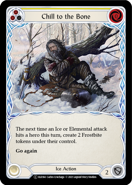 Chill to the Bone (Yellow) [U-ELE164] Unlimited Rainbow Foil | Good Games North