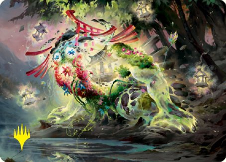 Go-Shintai of Life's Origin Art Card (Gold-Stamped Signature) [Kamigawa: Neon Dynasty Art Series] | Good Games North