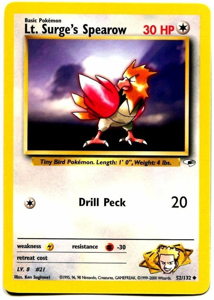 Lt. Surge's Spearow (52/132) [Gym Heroes Unlimited] | Good Games North