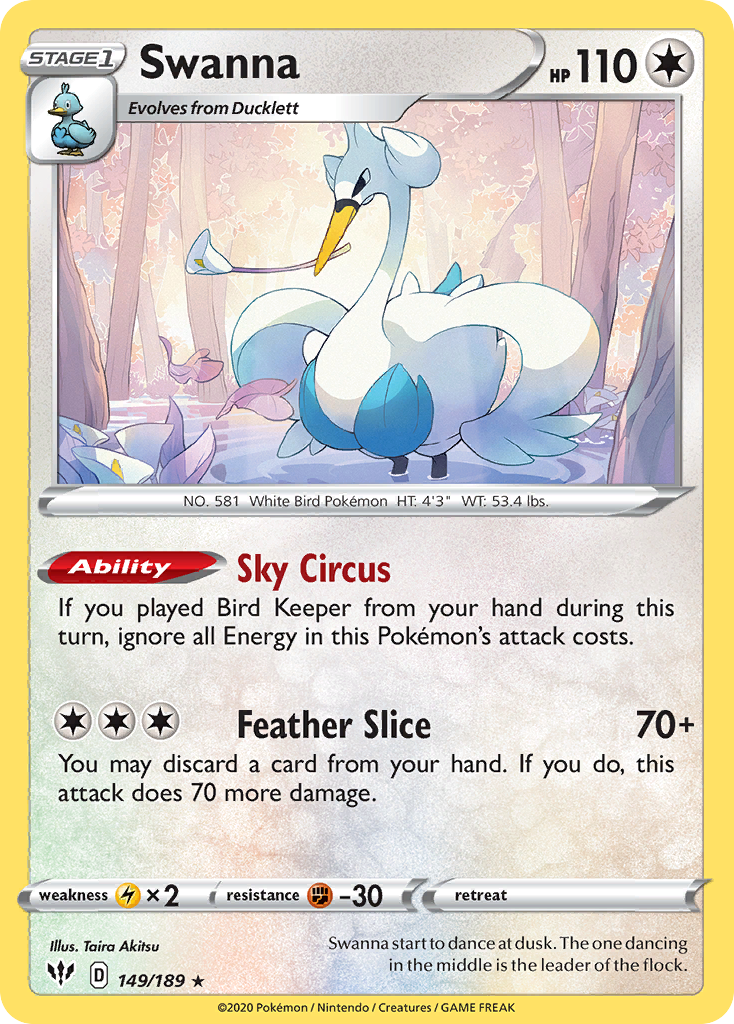 Swanna (149/189) [Sword & Shield: Darkness Ablaze] | Good Games North