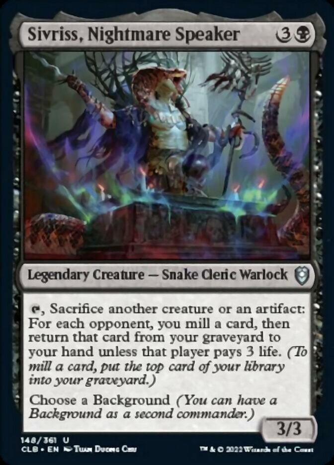 Sivriss, Nightmare Speaker [Commander Legends: Battle for Baldur's Gate] | Good Games North