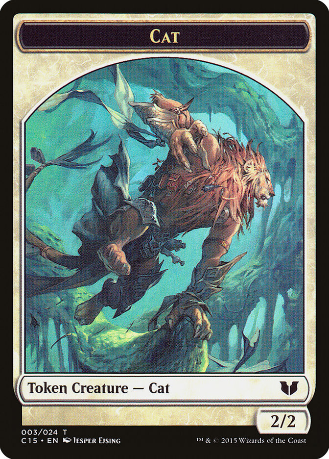 Cat // Zombie Double-Sided Token [Commander 2015 Tokens] | Good Games North