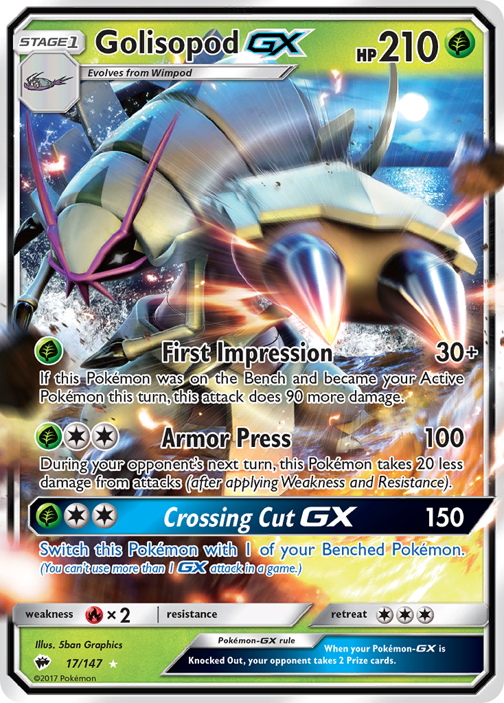 Golisopod GX (17/147) [Sun & Moon: Burning Shadows] | Good Games North