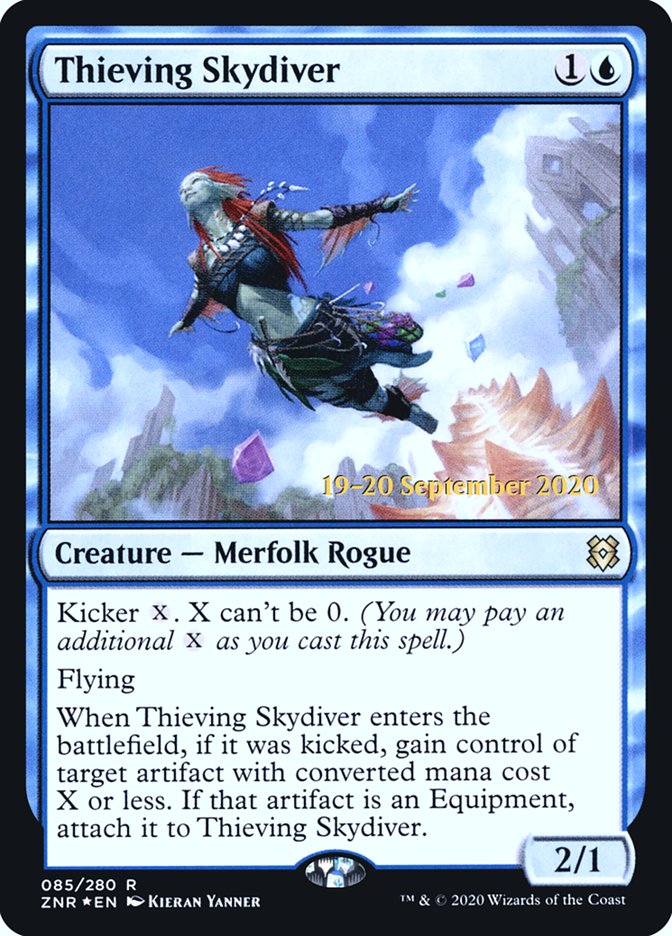 Thieving Skydiver  [Zendikar Rising Prerelease Promos] | Good Games North
