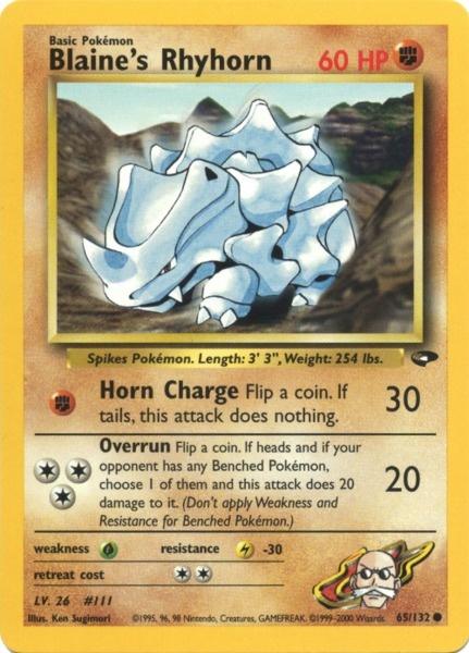Blaine's Rhyhorn (65/132) [Gym Challenge Unlimited] | Good Games North