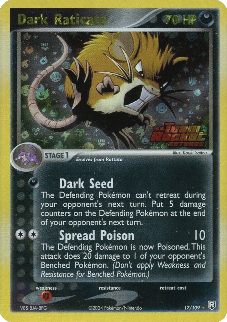 Dark Raticate (17/109) (Stamped) [EX: Team Rocket Returns] | Good Games North