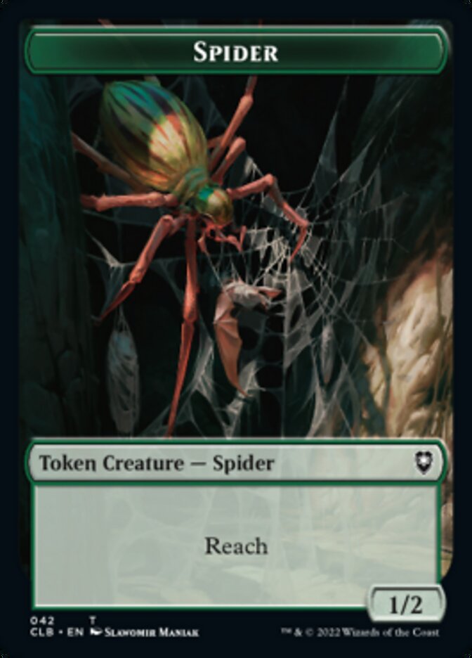 Spider // Human Double-sided Token [Commander Legends: Battle for Baldur's Gate Tokens] | Good Games North