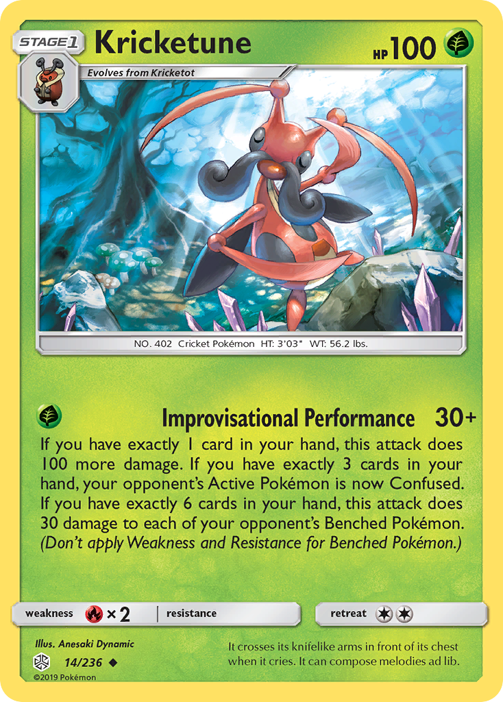 Kricketune (14/236) [Sun & Moon: Cosmic Eclipse] | Good Games North