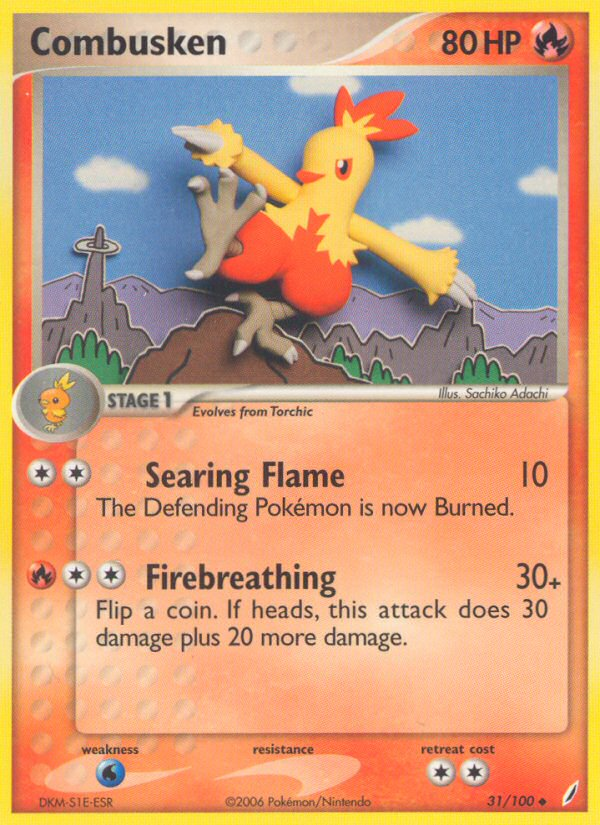 Combusken (31/100) [EX: Crystal Guardians] | Good Games North