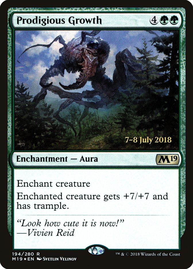 Prodigious Growth  [Core Set 2019 Prerelease Promos] | Good Games North
