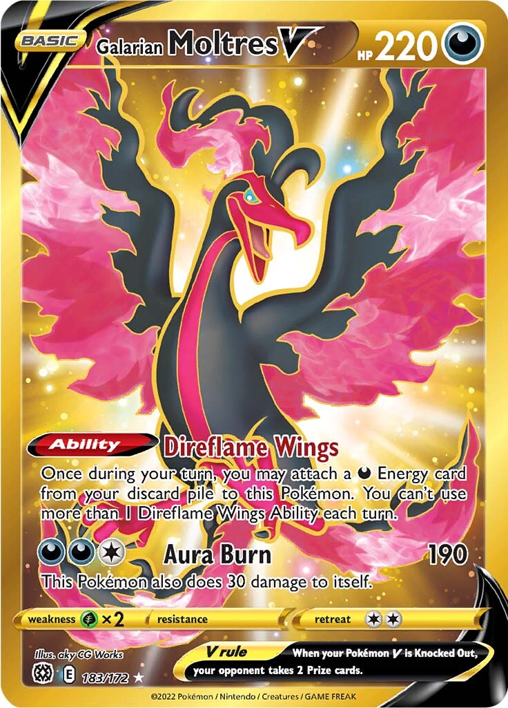 Galarian Moltres V (183/172) [Sword & Shield: Brilliant Stars] | Good Games North