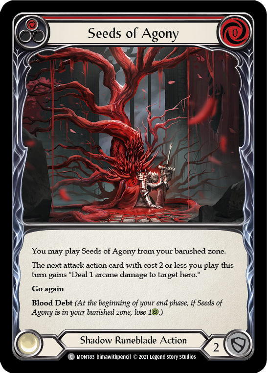 Seeds of Agony (Red) [MON183] 1st Edition Normal | Good Games North