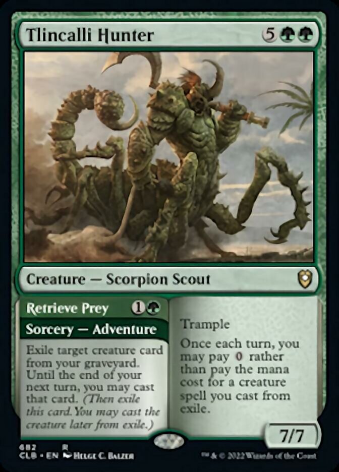Tlincalli Hunter // Retrieve Prey [Commander Legends: Battle for Baldur's Gate] | Good Games North