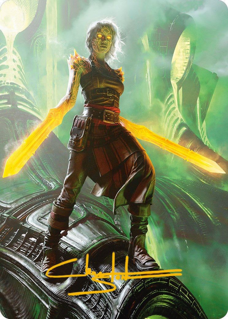 Nahiri, the Unforgiving Art Card (Gold-Stamped Signature) [Phyrexia: All Will Be One Art Series] | Good Games North