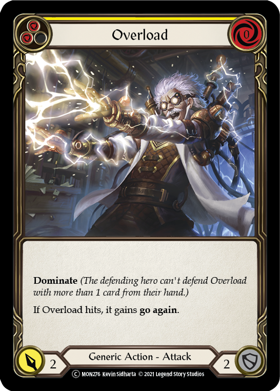 Overload (Yellow) [U-MON276-RF] Unlimited Rainbow Foil | Good Games North