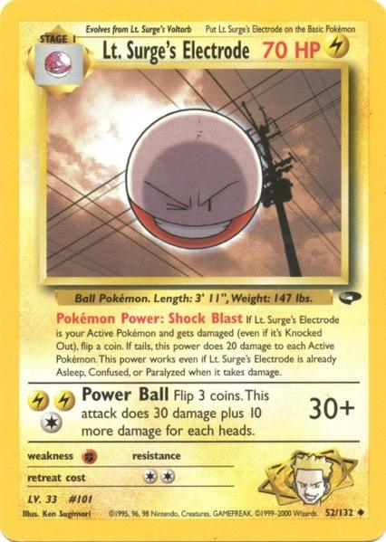Lt. Surge's Electrode (52/132) [Gym Challenge Unlimited] | Good Games North