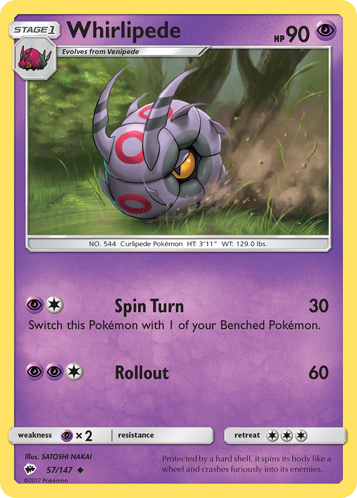 Whirlipede (57/147) [Sun & Moon: Burning Shadows] | Good Games North