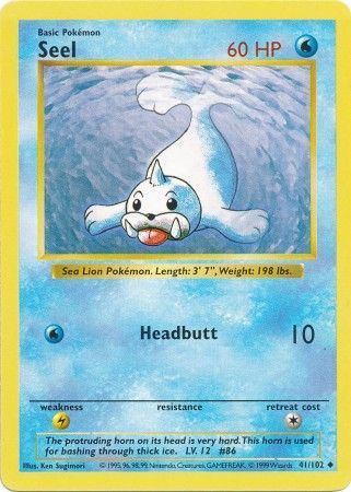 Seel (41/102) [Base Set Shadowless Unlimited] | Good Games North