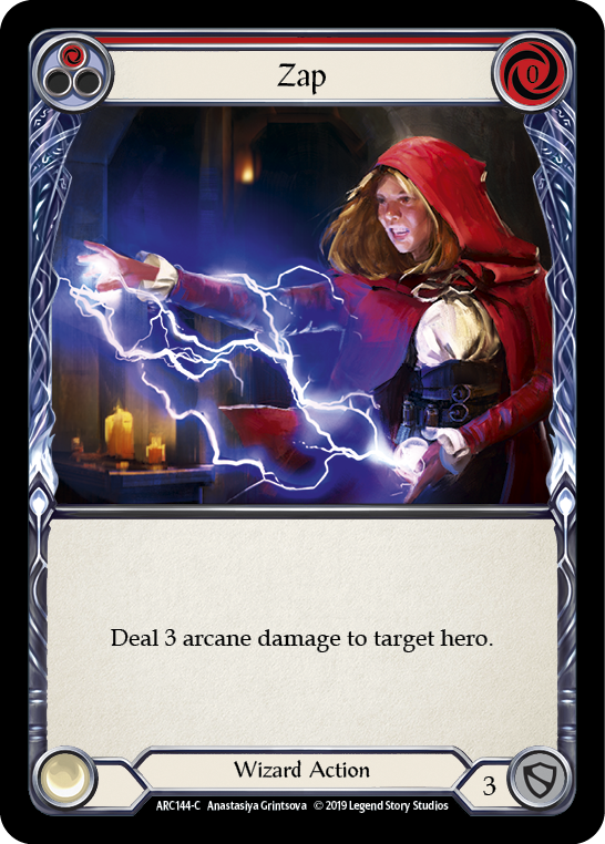 Zap (Red) [ARC144-C] 1st Edition Rainbow Foil | Good Games North