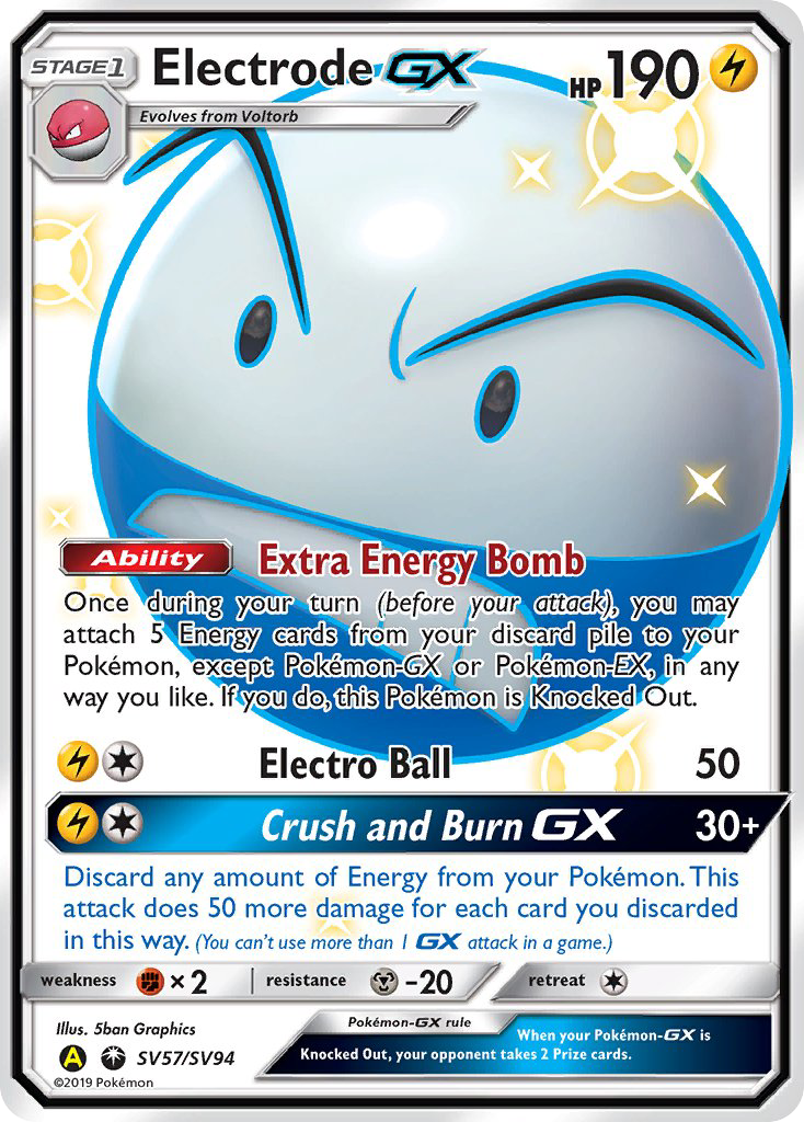 Electrode GX (SV57/SV94) [Sun & Moon: Hidden Fates - Shiny Vault] | Good Games North