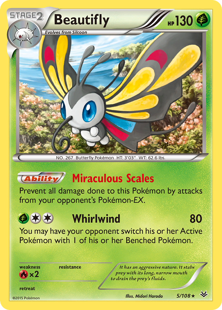 Beautifly (5/108) [XY: Roaring Skies] | Good Games North