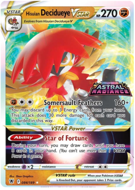 Hisuian Decidueye VSTAR (084/189) (Jumbo Card) [Sword & Shield: Astral Radiance] | Good Games North