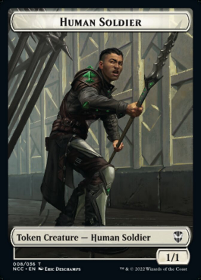 Eldrazi // Human Soldier Double-sided Token [Streets of New Capenna Commander Tokens] | Good Games North