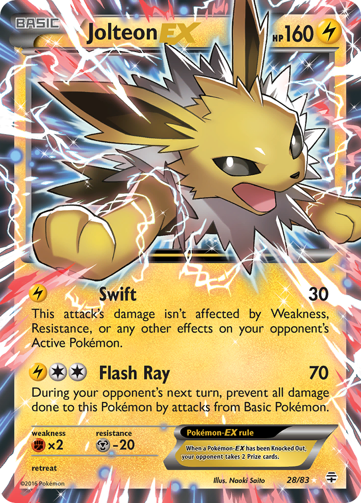 Jolteon EX (28/83) [XY: Generations] | Good Games North