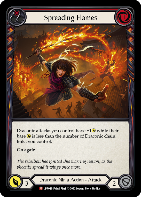 Spreading Flames [UPR049] (Uprising)  Rainbow Foil | Good Games North