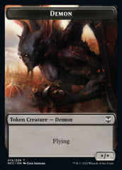 Demon // Copy Double-sided Token [Streets of New Capenna Commander Tokens] | Good Games North