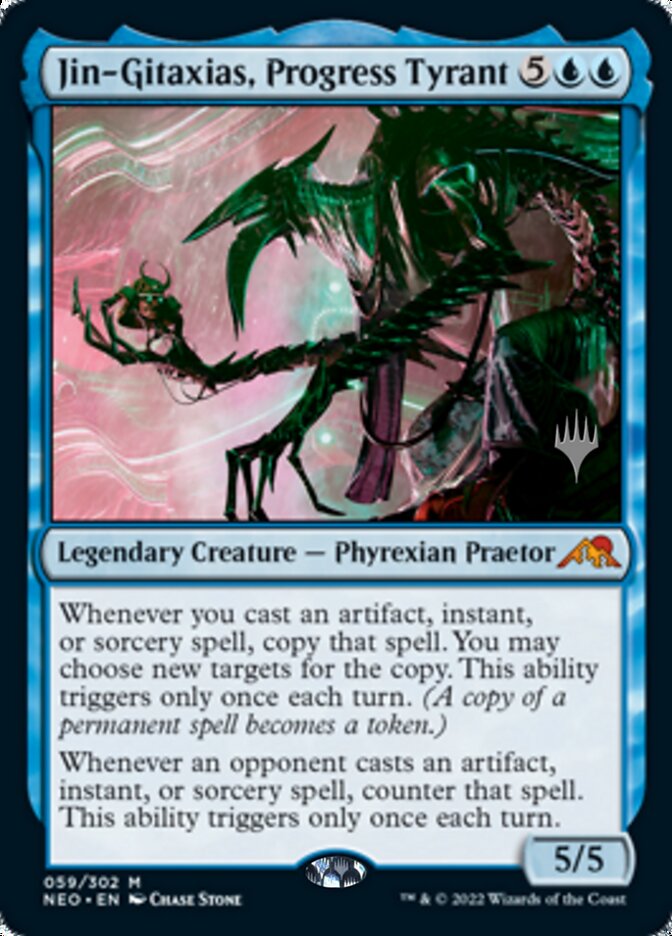 Jin-Gitaxias, Progress Tyrant (Promo Pack) [Kamigawa: Neon Dynasty Promos] | Good Games North