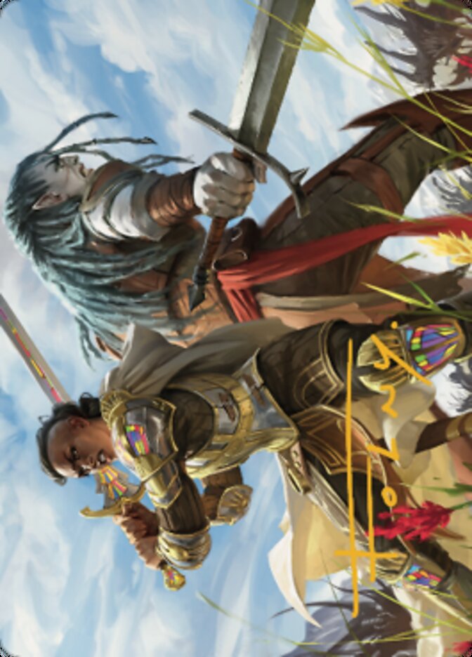 Join Forces Art Card (Gold-Stamped Signature) [Dominaria United Art Series] | Good Games North