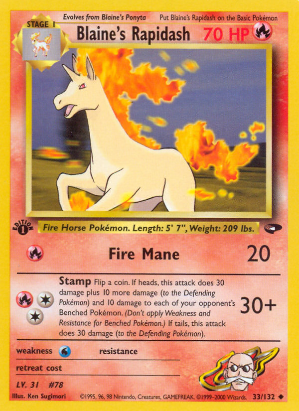 Blaine's Rapidash (33/132) [Gym Challenge 1st Edition] | Good Games North
