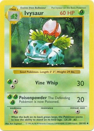 Ivysaur (30/102) [Base Set Shadowless Unlimited] | Good Games North