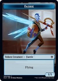 Faerie // Food (18) Double-sided Token [Throne of Eldraine Tokens] | Good Games North