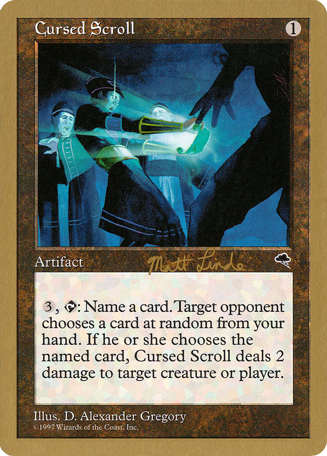 Cursed Scroll (Matt Linde) [World Championship Decks 1999] | Good Games North
