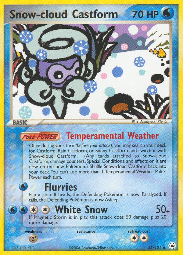 Snow-cloud Castform (25/101) [EX: Hidden Legends] | Good Games North